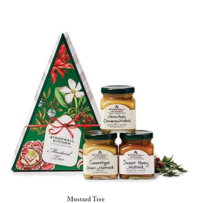 Stonewall Kitchen : Holiday Mustard Tree Gift Set - Stonewall Kitchen : Holiday Mustard Tree Gift Set