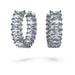 Swarovski : Matrix Hoop Earrings in Gray - Baguette Cut, Rhodium - Swarovski : Matrix Hoop Earrings in Gray - Baguette Cut, Rhodium