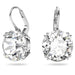 Swarovski : Millenia Drop Earrings In White - Round Cut, Rhodium - Swarovski : Millenia Drop Earrings In White - Round Cut, Rhodium