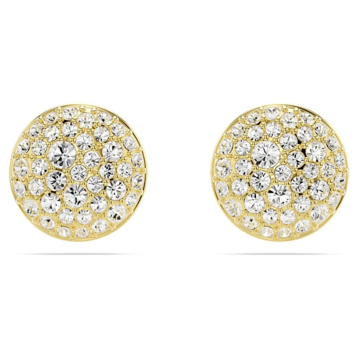 Swarovski : Sublima Stud Earrings in White - Gold - Swarovski : Sublima Stud Earrings in White - Gold