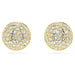 Swarovski : Sublima Stud Earrings in White - Gold - Swarovski : Sublima Stud Earrings in White - Gold