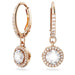 Swarovski : Una Drop Earrings Clover in White - Rose Gold - Swarovski : Una Drop Earrings Clover in White - Rose Gold