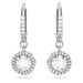 Swarovski : Una Drop Earrings in White - Round Cut, Rhodium - Swarovski : Una Drop Earrings in White - Round Cut, Rhodium