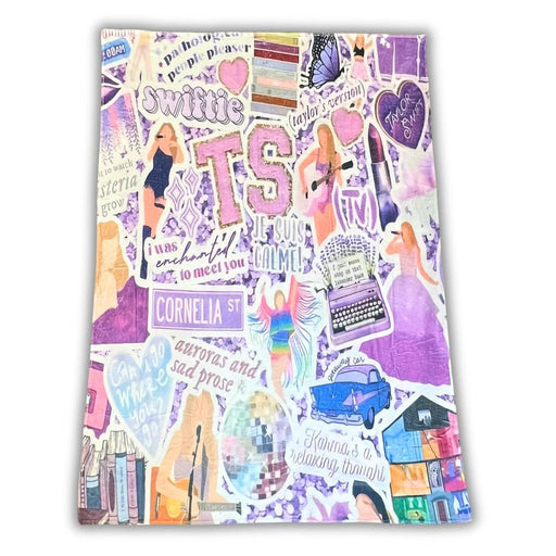 Taylor Swift : Swiftie Collage Blanket - Purple - Taylor Swift : Swiftie Collage Blanket - Purple