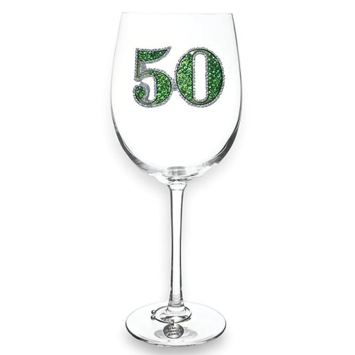 The Queens' Jewels : 50th Birthday Jeweled Glassware – Stemmed - The Queens' Jewels : 50th Birthday Jeweled Glassware – Stemmed