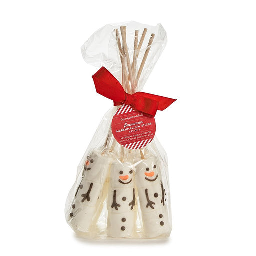 Two's Company : Set of 6 Marshmallows Snowman Sticks in Gift Bag - Two's Company : Set of 6 Marshmallows Snowman Sticks in Gift Bag