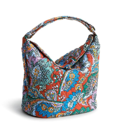 Vera Bradley : Astoria Shoulder Bag - Flowers + Feathers in Cotton Gabardine - Vera Bradley : Astoria Shoulder Bag - Flowers + Feathers in Cotton Gabardine