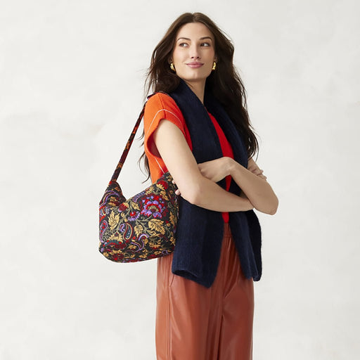 Vera Bradley : Astoria Shoulder Bag - Midnight garden paisley in Cotton Gabardine - Vera Bradley : Astoria Shoulder Bag - Midnight garden paisley in Cotton Gabardine