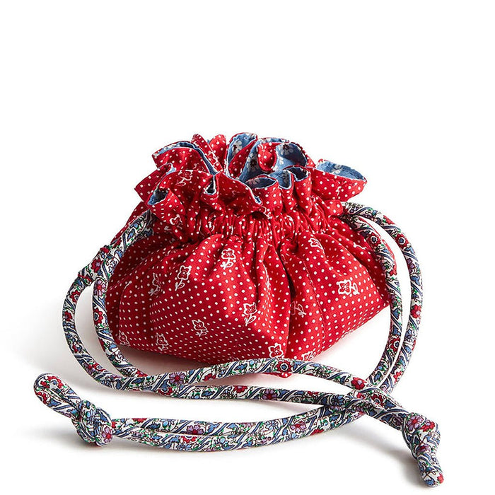 Vera Bradley : Drawstring Jewelry Bag - Dotty floral in Cotton gabardine - Vera Bradley : Drawstring Jewelry Bag - Dotty floral in Cotton gabardine