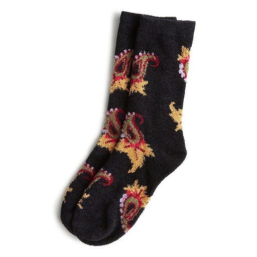 Vera Bradley : Fleece Socks - Midnight garden paisley - Vera Bradley : Fleece Socks - Midnight garden paisley