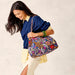 Vera Bradley : Hathaway Tote Bag - Colorful Bouquet in Cotton Gabardine - Vera Bradley : Hathaway Tote Bag - Colorful Bouquet in Cotton Gabardine