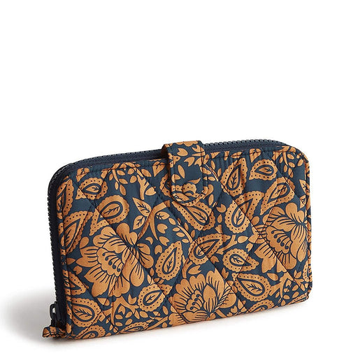 Vera Bradley : Large Tab Wallet - Lotus montage roasted pecan in Nylon - Vera Bradley : Large Tab Wallet - Lotus montage roasted pecan in Nylon