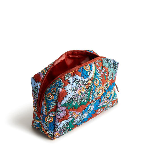 Vera Bradley : Medium Cosmetic Bag - Flowers + Feathers in Cotton Gabardine - Vera Bradley : Medium Cosmetic Bag - Flowers + Feathers in Cotton Gabardine