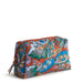 Vera Bradley : Medium Cosmetic Bag - Flowers + Feathers in Cotton Gabardine - Vera Bradley : Medium Cosmetic Bag - Flowers + Feathers in Cotton Gabardine