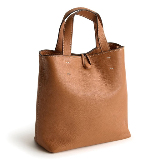 Vera Bradley : Mini Original Tote Bag - Roasted Pecan in Leather - Vera Bradley : Mini Original Tote Bag - Roasted Pecan in Leather
