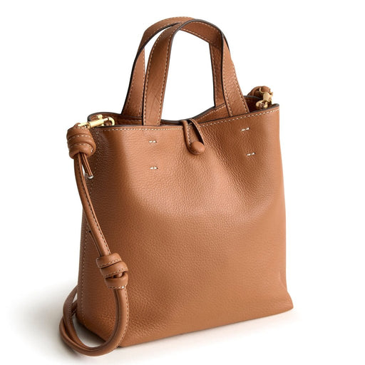 Vera Bradley : Mini Original Tote Bag - Roasted Pecan in Leather - Vera Bradley : Mini Original Tote Bag - Roasted Pecan in Leather