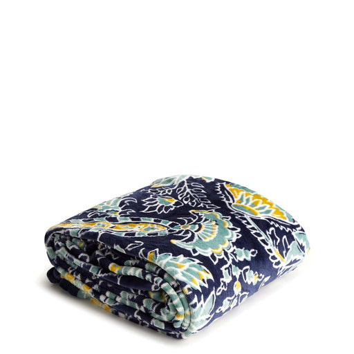 Vera Bradley : Plush Throw Blanket - Gemstone Paisley Aqua in Fleece - Vera Bradley : Plush Throw Blanket - Gemstone Paisley Aqua in Fleece