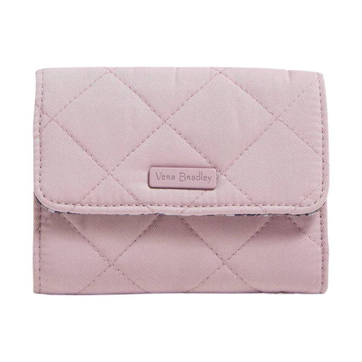 Vera Bradley : RFID Riley Compact Wallet in Hydrangea Pink - Vera Bradley : RFID Riley Compact Wallet in Hydrangea Pink