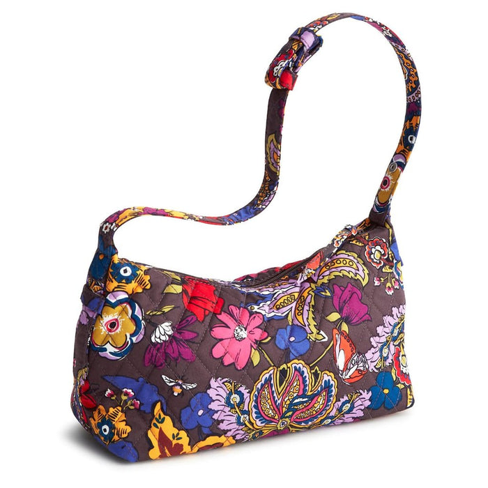 Vera Bradley : Roxbury Crescent Shoulder Bag - Colorful Bouquet in Cotton Gabardine - Vera Bradley : Roxbury Crescent Shoulder Bag - Colorful Bouquet in Cotton Gabardine