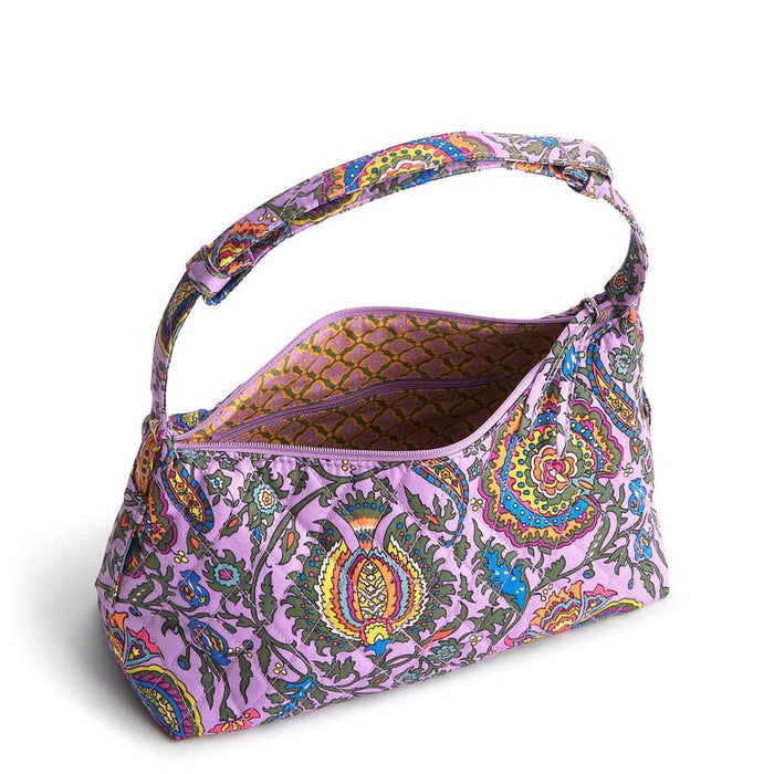 Vera Bradley : Roxbury Crescent Shoulder Bag - Marrakesh in Cotton Gabardine - Vera Bradley : Roxbury Crescent Shoulder Bag - Marrakesh in Cotton Gabardine