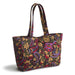 Vera Bradley : Small Hathaway Tote Bag - Midnight garden paisley in Cotton Gabardine - Vera Bradley : Small Hathaway Tote Bag - Midnight garden paisley in Cotton Gabardine