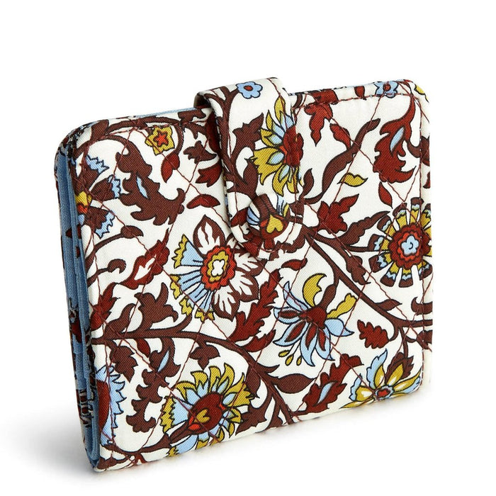 Vera Bradley : Small Tab Wallet - Marrakesh Vines Cream in Cotton Gabardine - Vera Bradley : Small Tab Wallet - Marrakesh Vines Cream in Cotton Gabardine