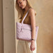 Vera Bradley : Small Vera Tote Bag in Hydrangea Pink - Vera Bradley : Small Vera Tote Bag in Hydrangea Pink