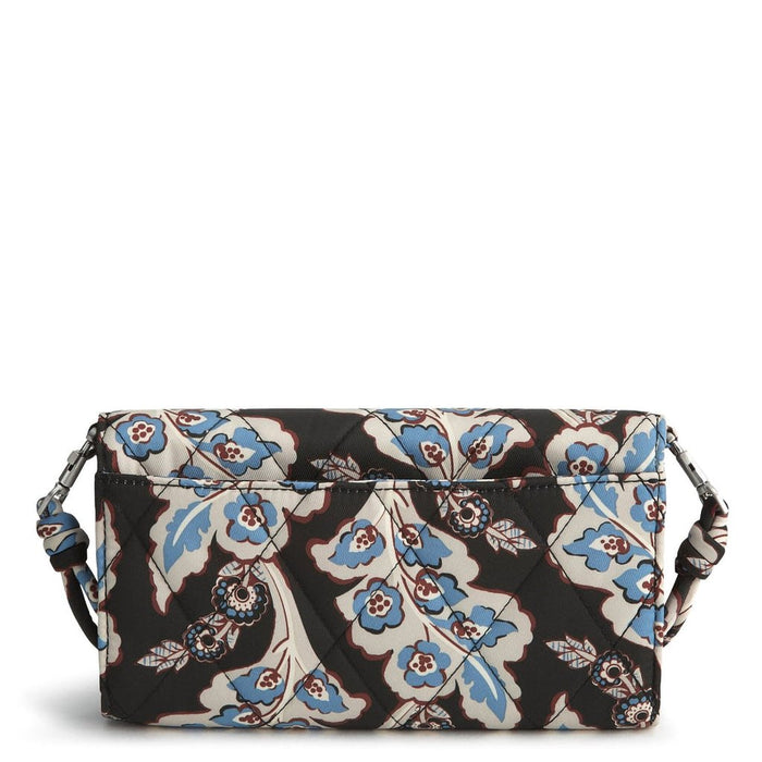 Vera Bradley : Wildwood Wallet Crossbody - Calyx + Quill Black in Polyester Twill - Vera Bradley : Wildwood Wallet Crossbody - Calyx + Quill Black in Polyester Twill