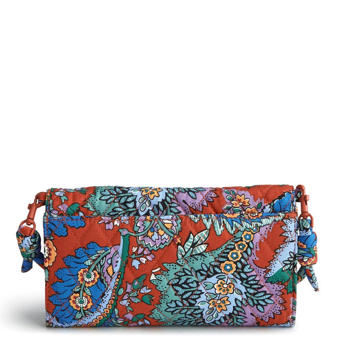 Vera Bradley : Wildwood Wallet Crossbody - Flowers + feathers in Cotton gabardine - Vera Bradley : Wildwood Wallet Crossbody - Flowers + feathers in Cotton gabardine