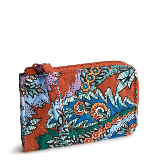 Vera Bradley : Zip Card Pouch - Flowers + Feathers in Cotton Gabardine - Vera Bradley : Zip Card Pouch - Flowers + Feathers in Cotton Gabardine