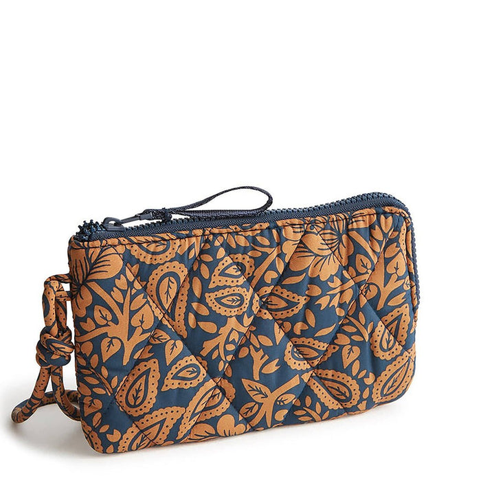 Vera Bradley : Zip Wristlet - Lotus montage roasted pecan in Nylon - Vera Bradley : Zip Wristlet - Lotus montage roasted pecan in Nylon