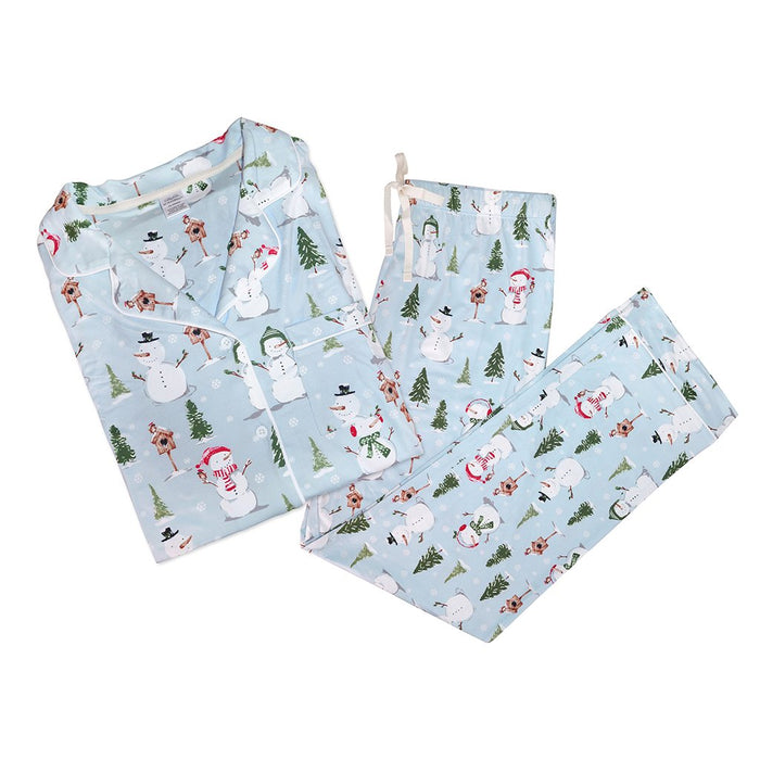 Winter Wonderland Button Down Loungewear Set - Winter Wonderland Button Down Loungewear Set