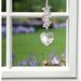 Woodstock Chimes : Crystal Heart Cascade Suncatcher - Rose - Woodstock Chimes : Crystal Heart Cascade Suncatcher - Rose