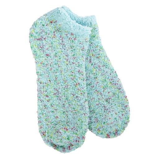 World's Softest : Cozy Low in Aqua Blue Confeti - World's Softest : Cozy Low in Aqua Blue Confeti