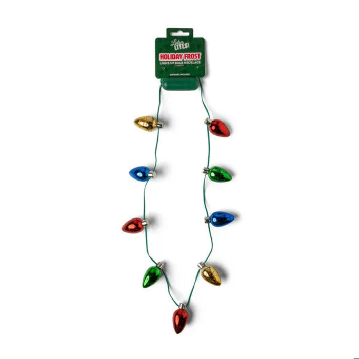 DM Merchandising : Light Up Holiday Frost Bulb Necklace
