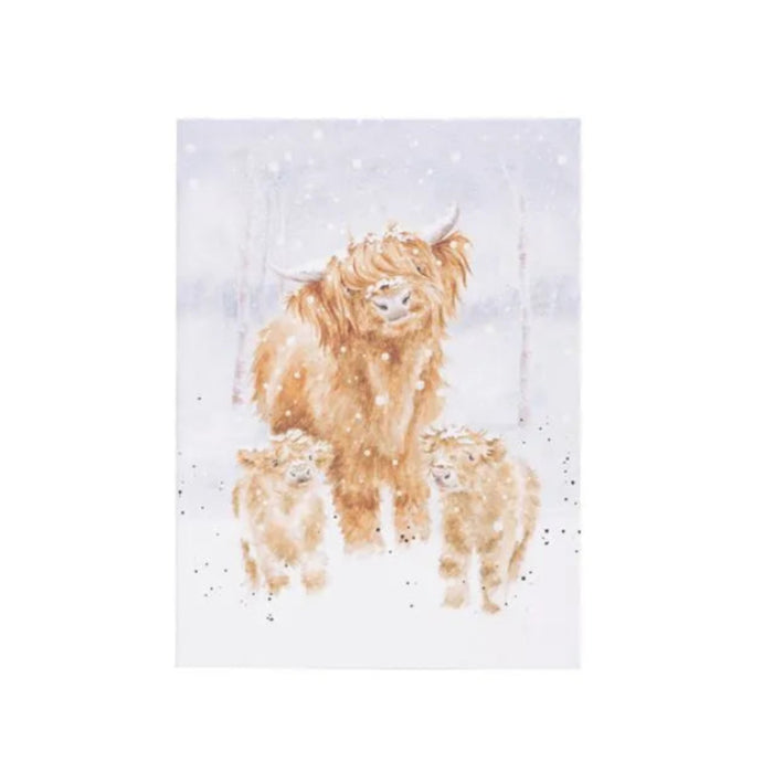 A Highland Christmas small paperback notebook featuring a festive Highland cow design