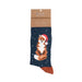 Festive Fox Men's Socks with playful fox holiday design