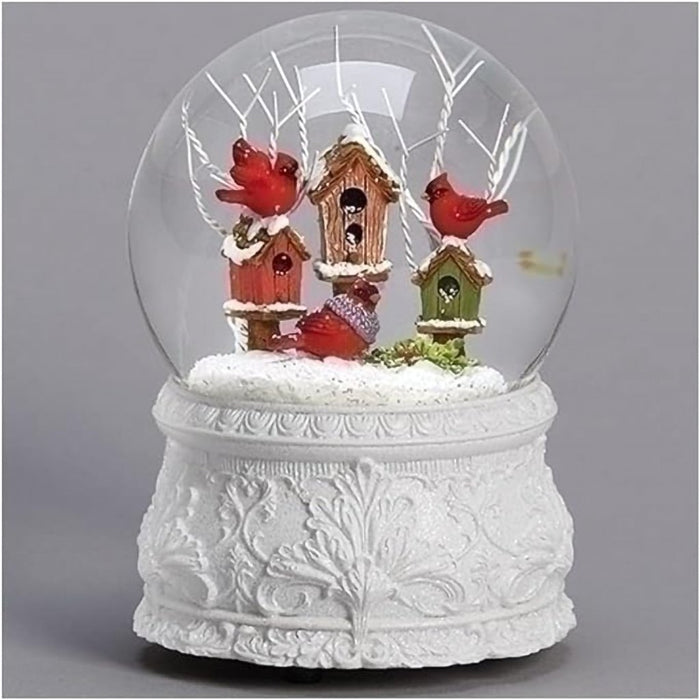 100mm Musical Cardinal Birdhouse Wind Up Dome - 100mm Musical Cardinal Birdhouse Wind Up Dome