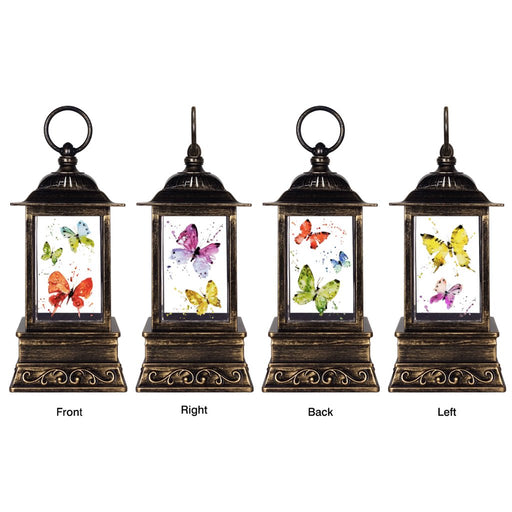 10.5" Watercolor Butterflies Sublimation - Glitter Lantern - 10.5" Watercolor Butterflies Sublimation - Glitter Lantern