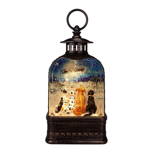 10.75"W Dog Holiday Dome Glitter Lantern with Sublimation - OUT OF STOCK 10.75"W Dog Holiday Dome Glitter Lantern with Sublimation - Annies Hallmark and Gretchens Hallmark, Sister Stores