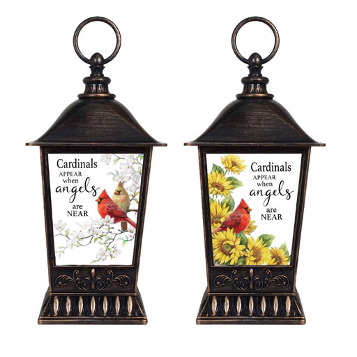11" Memorial Cardinal Sublimation - Glitter Lantern - Assorted styles. 1 At Random - 11" Memorial Cardinal Sublimation - Glitter Lantern - Assorted styles. 1 At Random