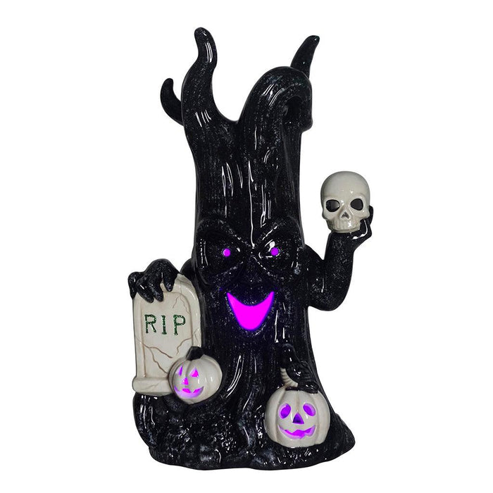 14.25" LED Ceramic Musical Haunted Tree - 14.25" LED Ceramic Musical Haunted Tree - Annies Hallmark and Gretchens Hallmark, Sister Stores