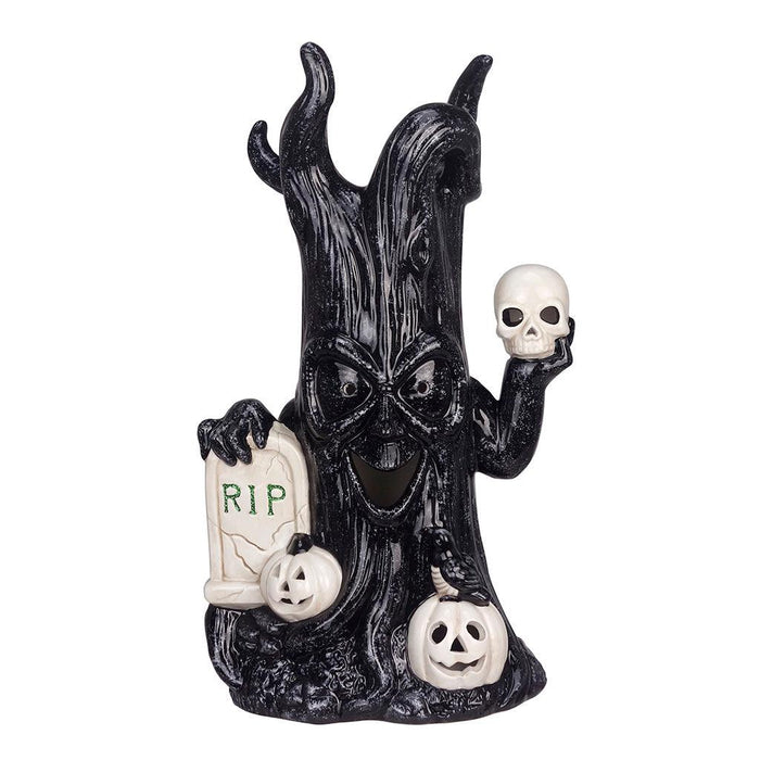 14.25" LED Ceramic Musical Haunted Tree - 14.25" LED Ceramic Musical Haunted Tree - Annies Hallmark and Gretchens Hallmark, Sister Stores