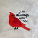 50" x 60" Embroidered Cardinal Sentiment Velvety Fleece Blanket - At Home by Mirabeau - 50" x 60" Embroidered Cardinal Sentiment Velvety Fleece Blanket - At Home by Mirabeau