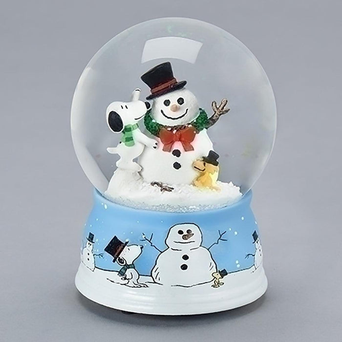 5.5"H Musical Wind Up Snoopy & Woodstock Decorating Snowman 100mm Water Globe - 5.5"H Musical Wind Up Snoopy & Woodstock Decorating Snowman 100mm Water Globe - Annies Hallmark and Gretchens Hallmark, Sister Stores
