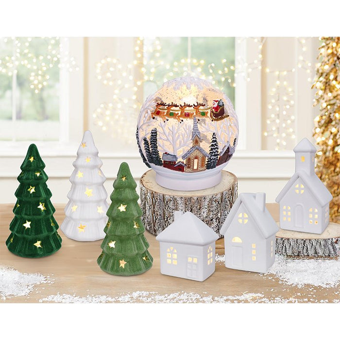6" Illuminated Night Before Christmas Glitter Sphere - Christmas is Forever - 6" Illuminated Night Before Christmas Glitter Sphere - Christmas is Forever