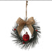6.5" Glass Cardinal Wreath Ornament - 6.5" Glass Cardinal Wreath Ornament - Annies Hallmark and Gretchens Hallmark, Sister Stores