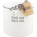Mud Pie Circa Dip Chiller gift set with tag and tied silver spoon.