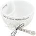 Mud Pie Olive Tidbit Set featuring white divided ceramic bowl with “Can’t olive without you” and “In the pits” text, paired with a silverplate fork labeled “Olive the green ones.”