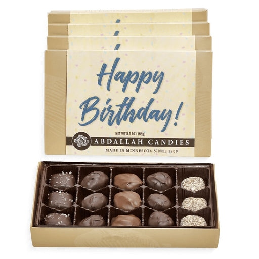 Abdallah Candies : Greeting Card Box "Happy Birthday" Chocolate Assortment -